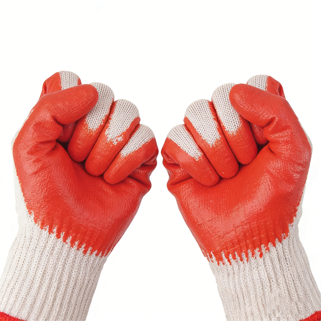 10 Gauge 2Threads Poly-cotton Smooth Latex Coated Gloves