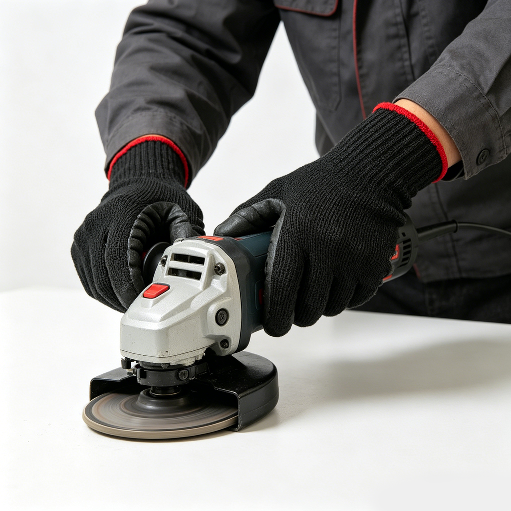 7 gauge Polyester Shockproof Gloves