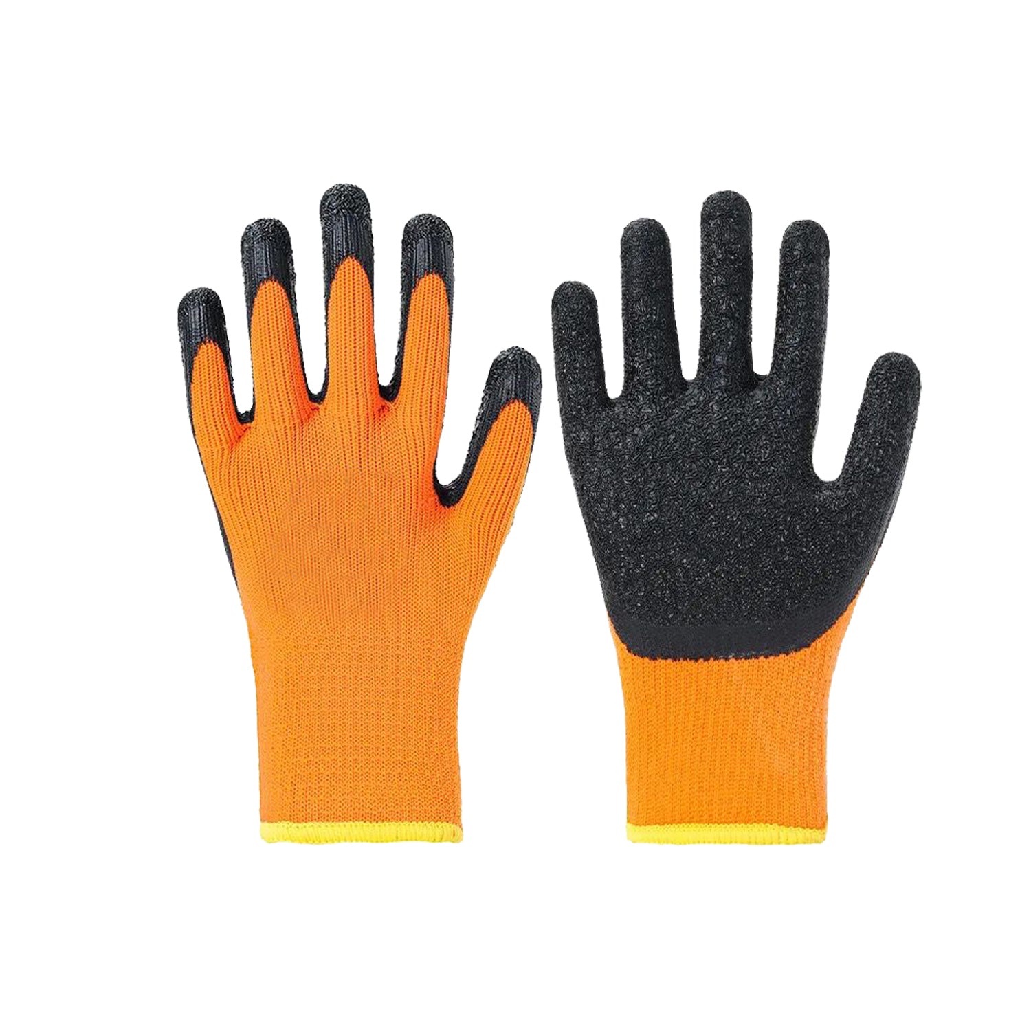 Looped Lining Crinkle Latex Coated Gloves
