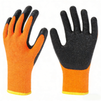 Looped Lining Crinkle Latex Coated Gloves