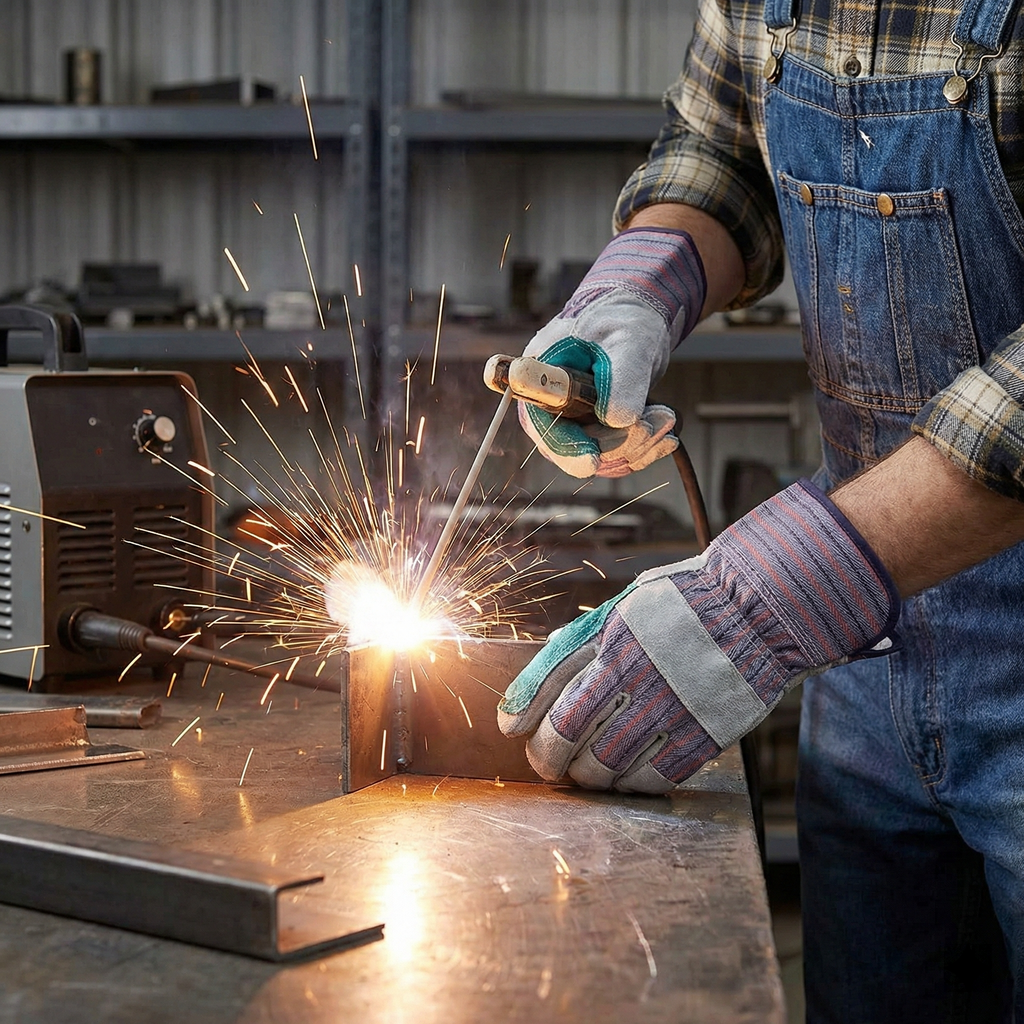 10.5 Cow Split Leather Full Palm Gloves