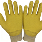 Knitted Wrist Jersey Lining Latex Coated Gloves