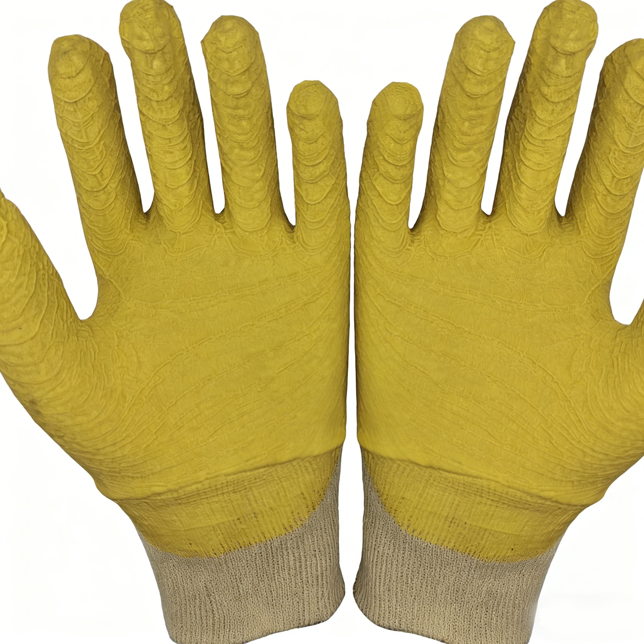 Knitted Wrist Jersey Lining Latex Coated Gloves