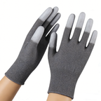 13G Polyester PU Finger Coated Gloves