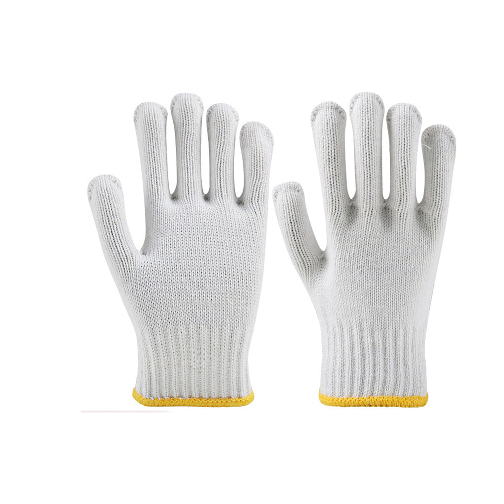 10 Gauge Original White Cotton / Bleach Cotton Gloves
