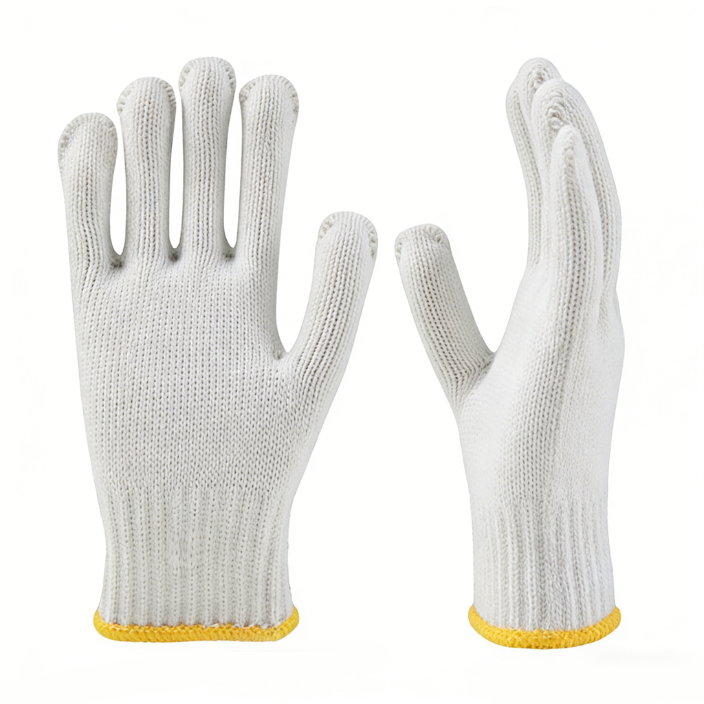 10 Gauge Original White Cotton / Bleach Cotton Gloves