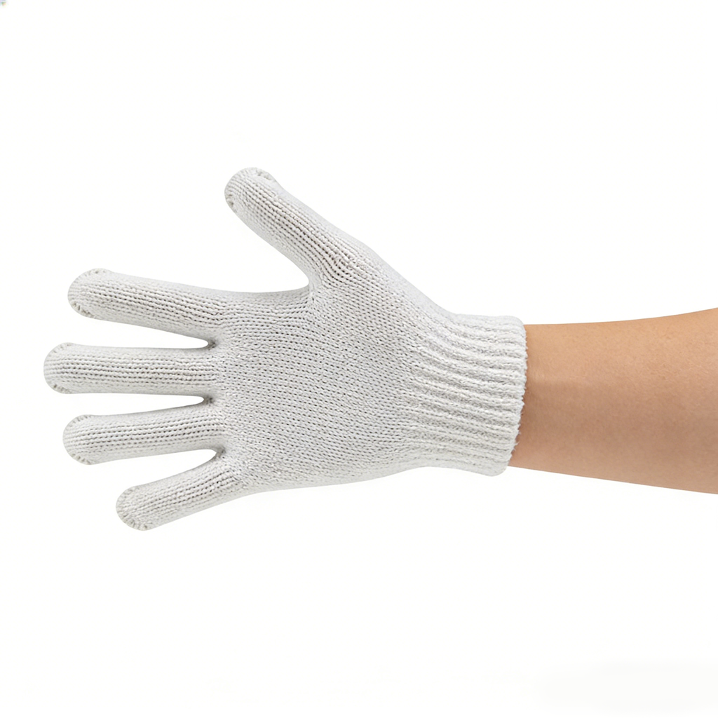10 Gauge Original White Cotton / Bleach Cotton Gloves