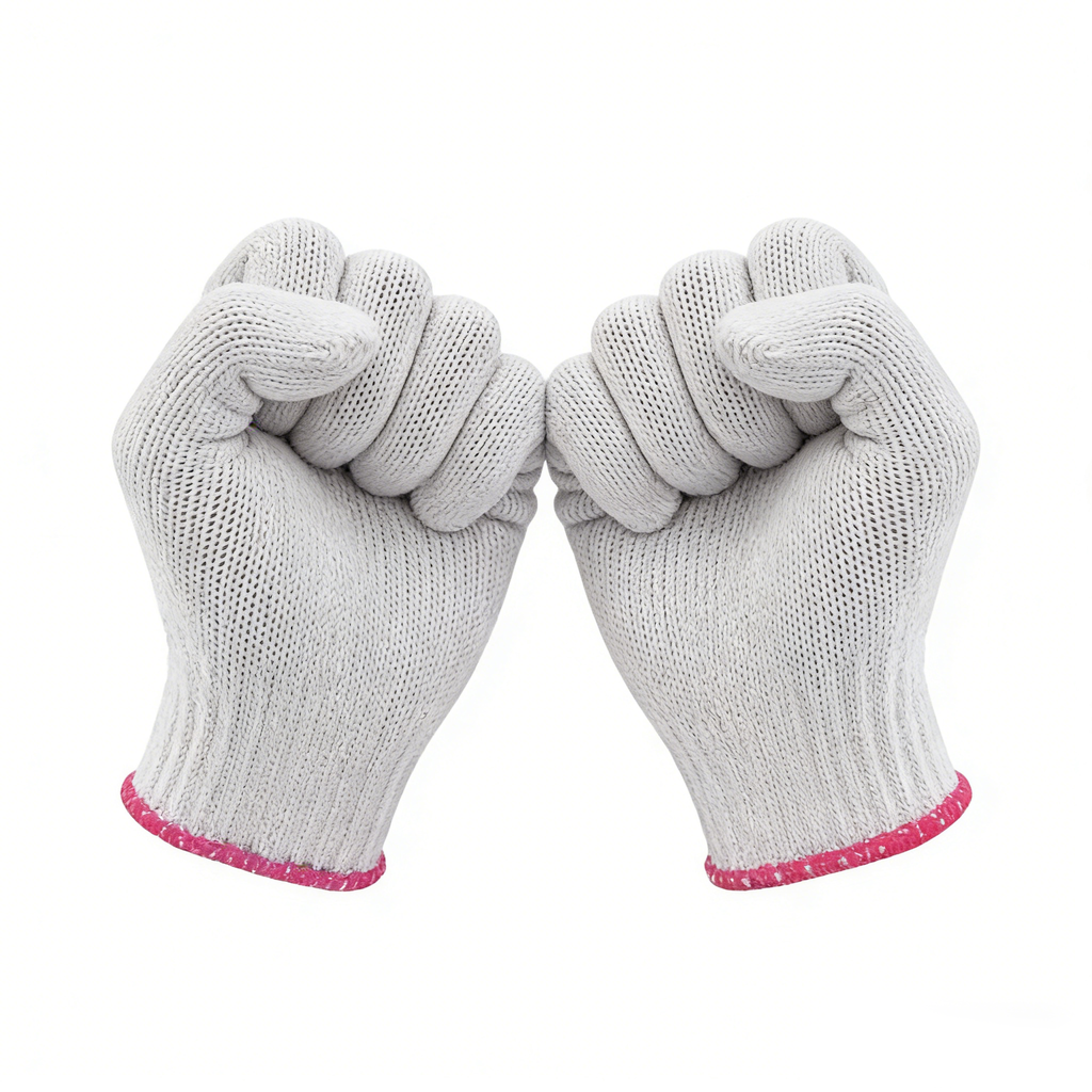 7 Gauge Original White Cotton / Bleach Cotton Gloves