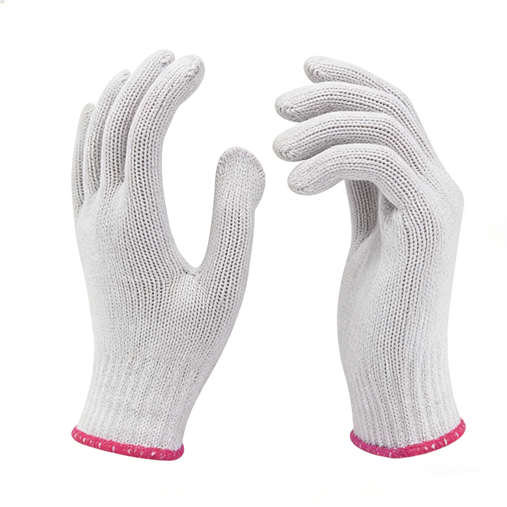 7 Gauge Original White Cotton / Bleach Cotton Gloves