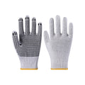 10 Gauge Original White PVC Dotted Gloves