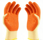 10 Gauge 5Threads Poly-Cotton Crinkle Latex Coated Gloves