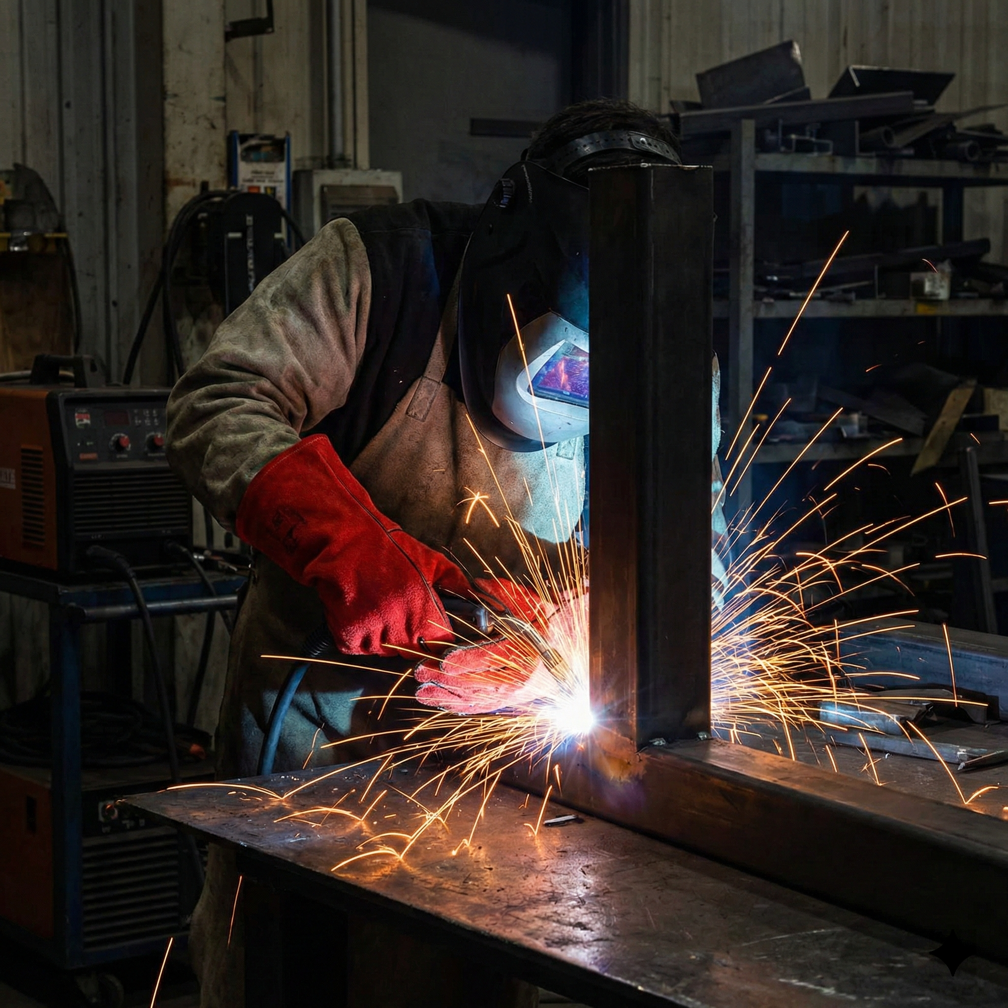 14/16 Inch cow Split Leather Welding Gloves