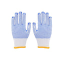10 Gauge Bleached White Double Side PVC Dotted Gloves