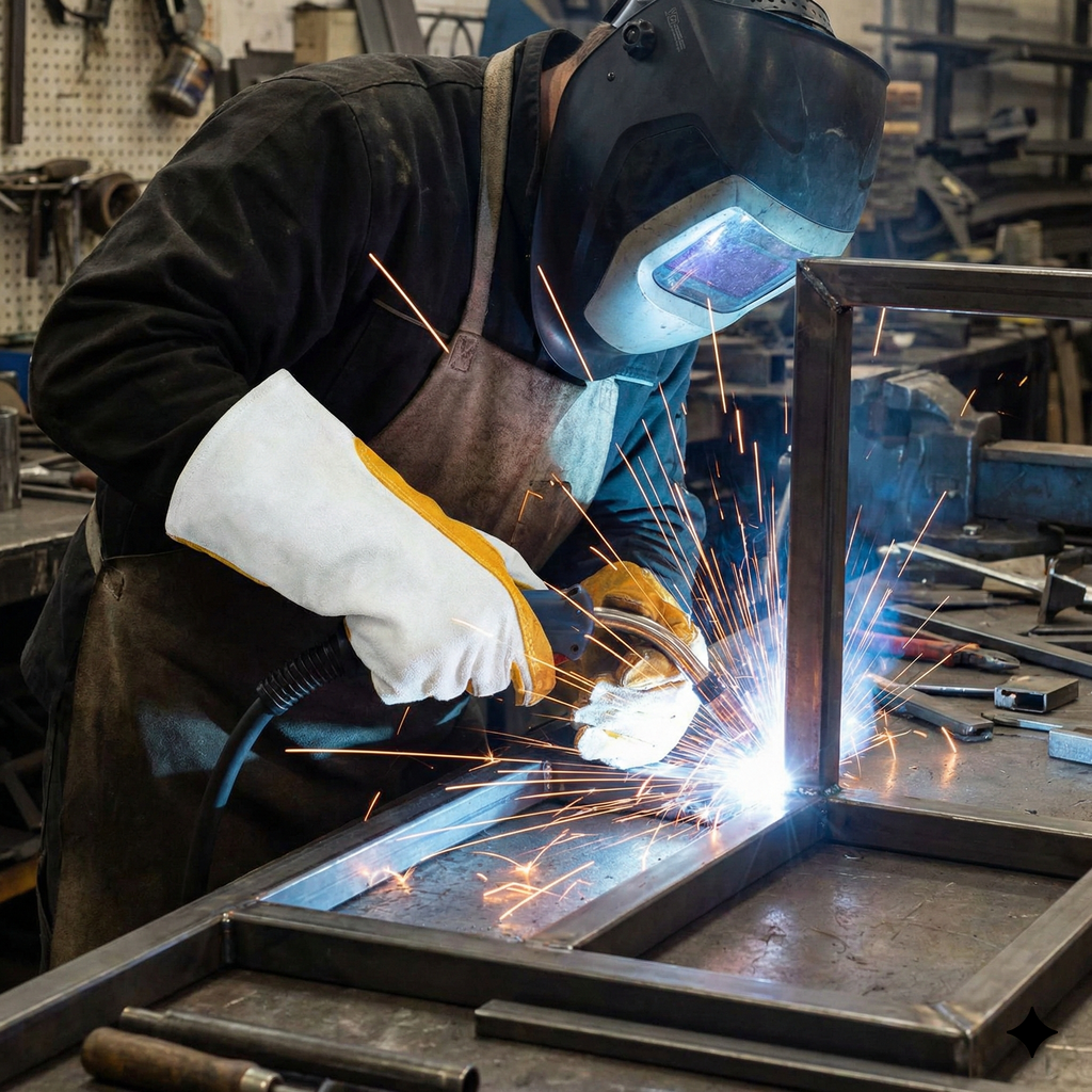 14/16 Inch Yellow Cow Split Leather Welding Gloves