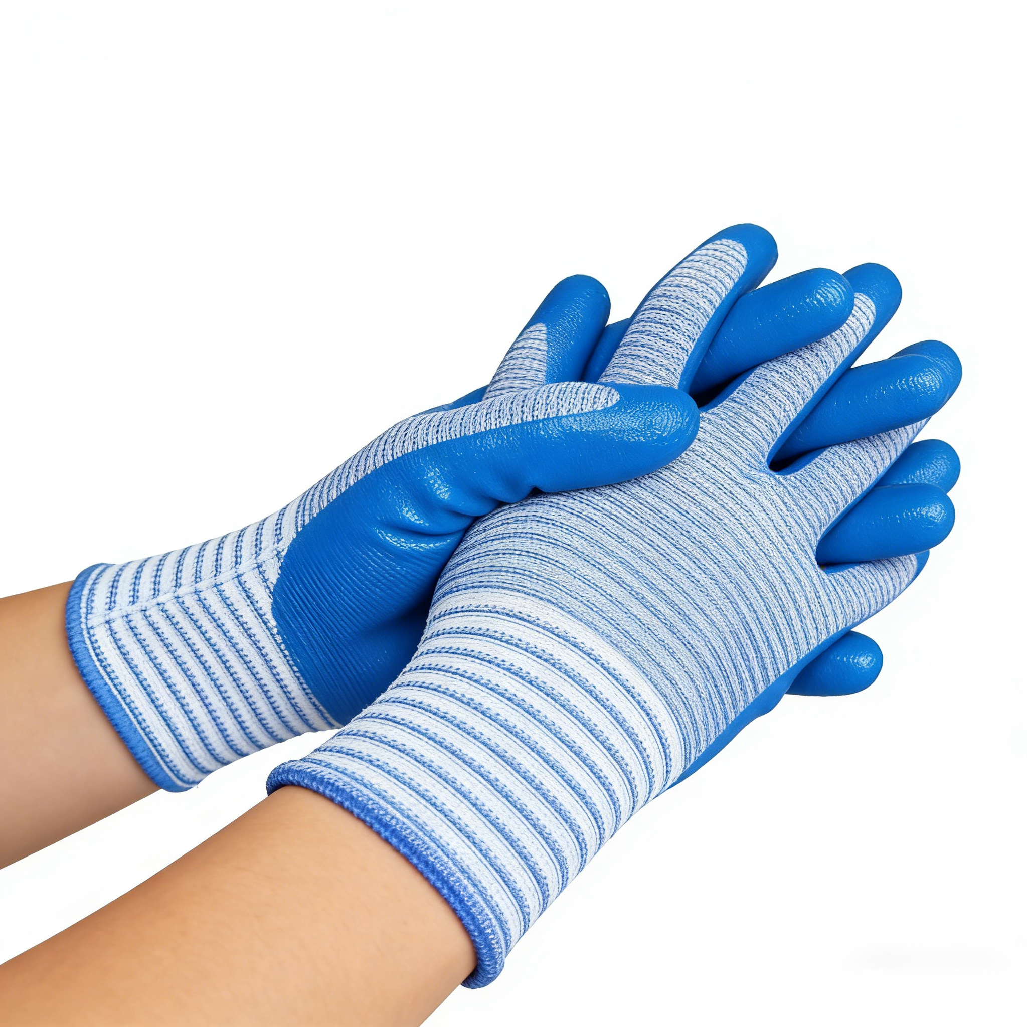 13G Zebra Polyester Nitrile Coated Gloves