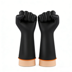 Black latex industrial gloves