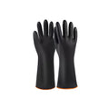 Black latex industrial gloves