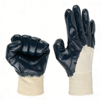 Knitted Wrist Jersey Lining Nitrile Coated Gloves
