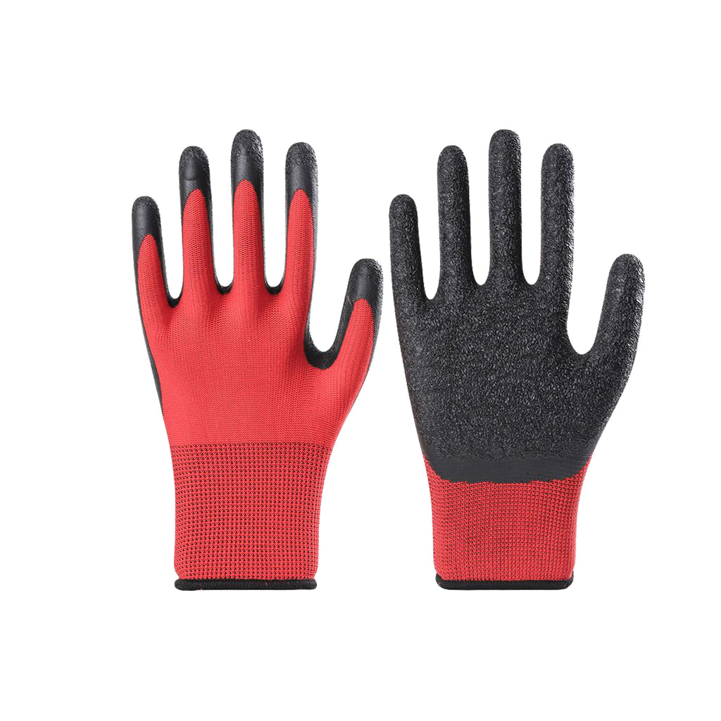 13G Polyester Crinkle Latex Coated Gloves