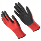 13G Polyester Crinkle Latex Coated Gloves