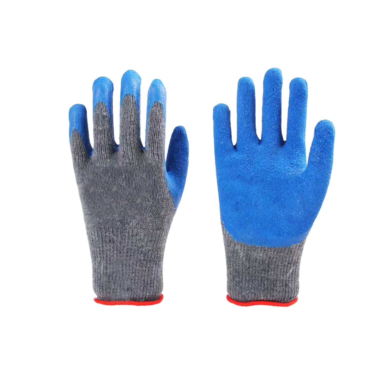 10 Gauge 2Threads Poly-Cotton Crinkle Latex Coated Gloves