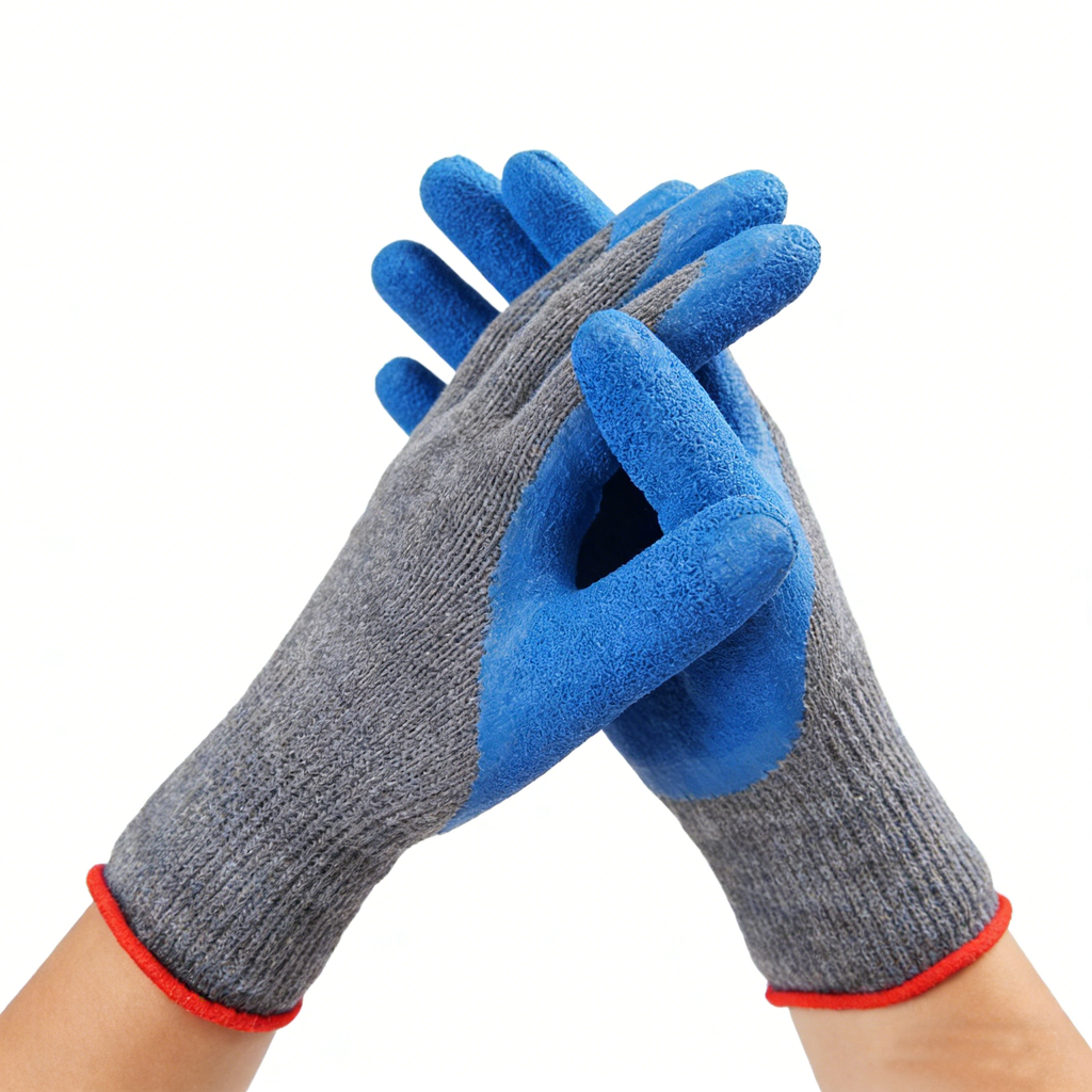 10 Gauge 2Threads Poly-Cotton Crinkle Latex Coated Gloves