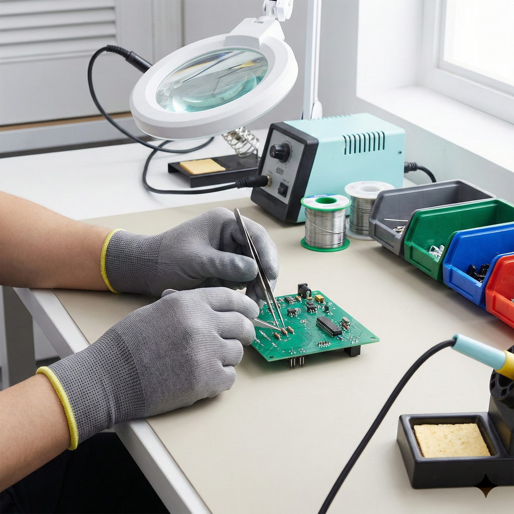 13G Polyester PU Palm Coated Gloves