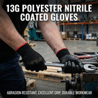13G PolyesterNitrile Coated Gloves