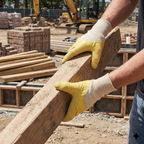 Knitted Wrist Jersey Lining Latex Coated Gloves