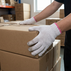 7 Gauge Original White Cotton / Bleach Cotton Gloves