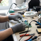 13G Polyester PU Finger Coated Gloves